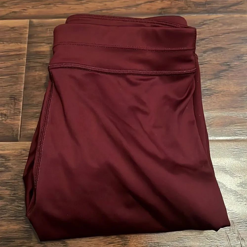Fabletics Burgundy Athletic Leggings